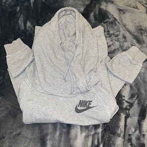 Nike Gray Pullover Hoodie Sweater